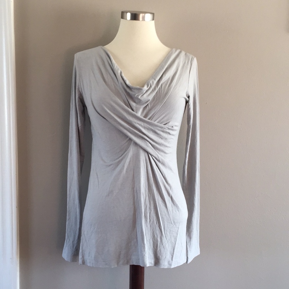 CAbi gray Blouse long sleeve Top #137